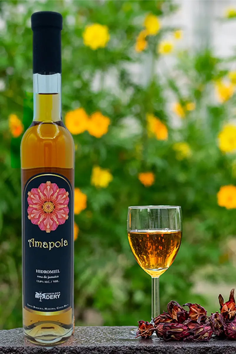 AMAPOLA - honey wine with hibiscus flowers.