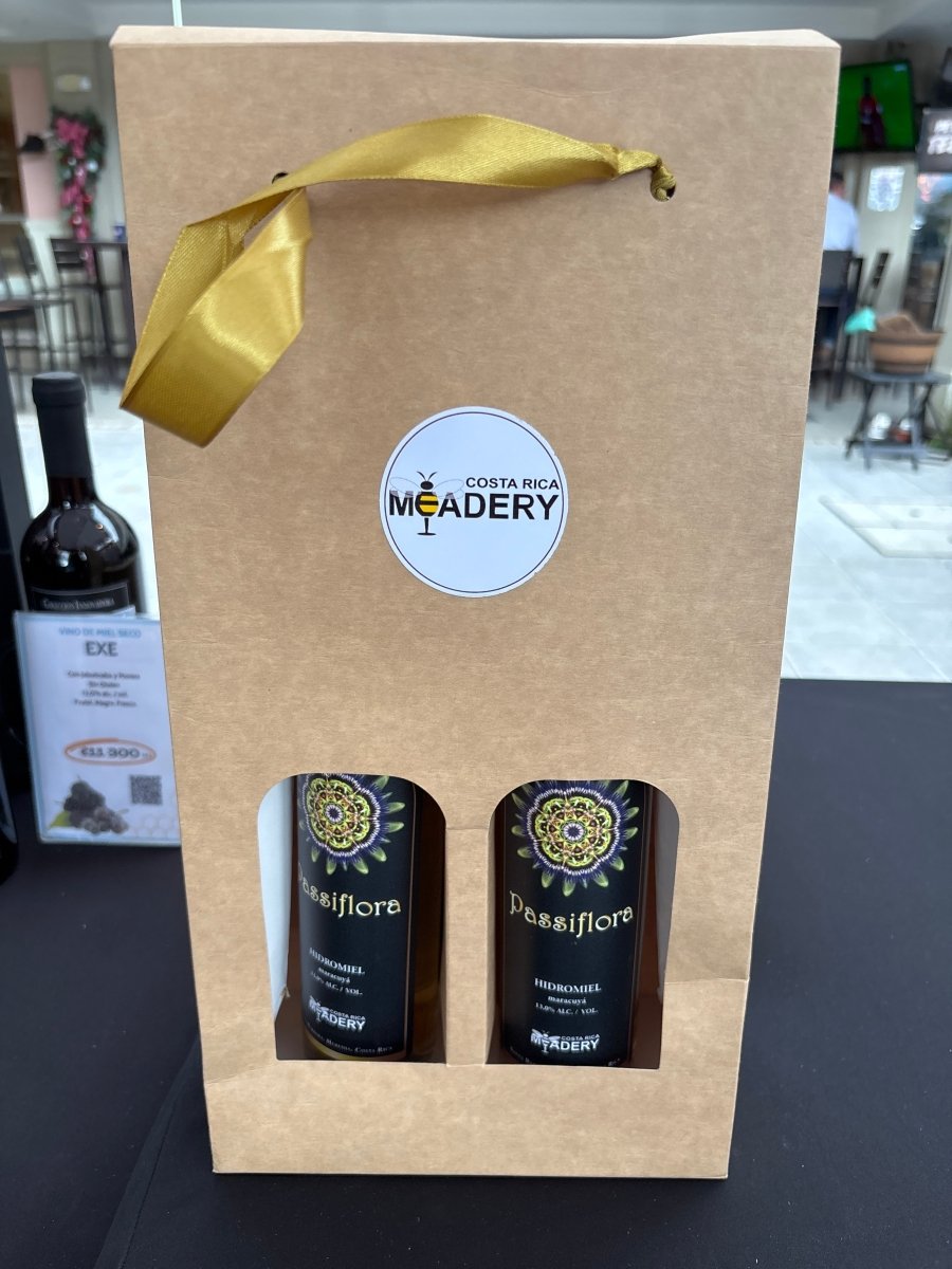 Bolsa hueca para 2 Botellas con cinta - Costa Rica Meadery