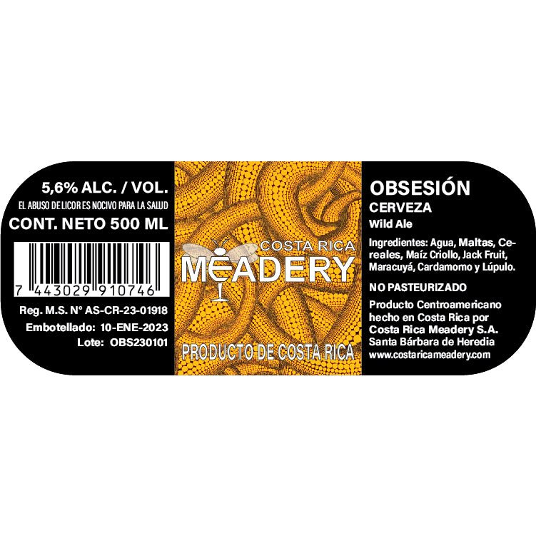 Cerveza Wild Ale Costa Rica - OBSESIÓN - Aromas exóticos y